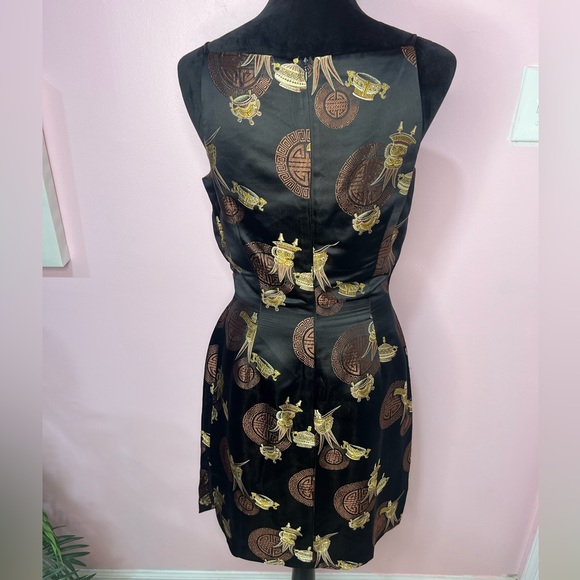 90s Vintage Silk Blend Dress Asian Inspired print by Karen Kane Blooming… - Picture 5 of 13